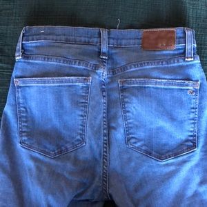 Madewell distressed blue jeans